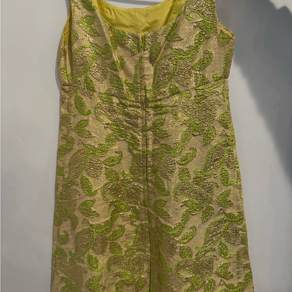 Incredible Vintage 50’s, 60’s Metallic Brocade Dress and Coat Set - Picture 6 of 16